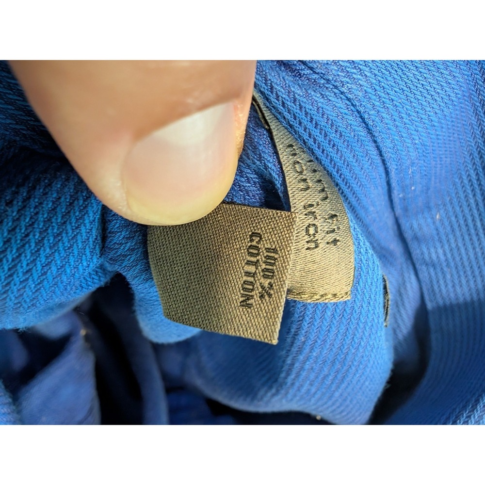 Calvin Klein Spot Blue Dress Shirt Slim Fit, Non-Iron, 15.5"/32/33M - Picture 4 of 4